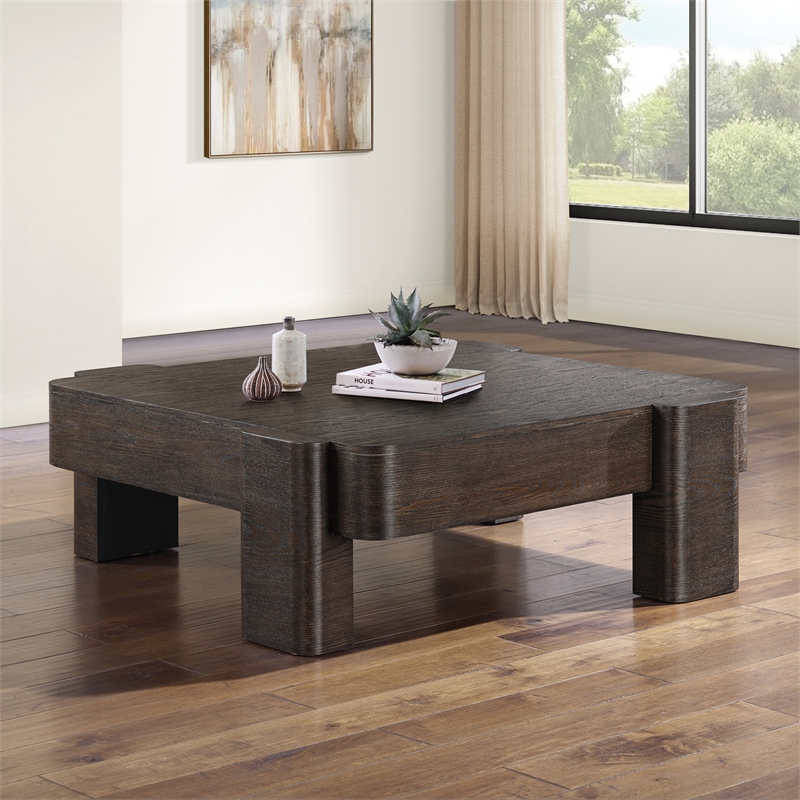 Steve Silver Salina Espresso Square 3PC Coffee & End Table Set in Brown