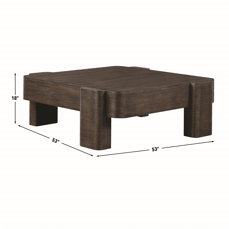 Steve Silver Salina Espresso Square 3PC Coffee & End Table Set in Brown