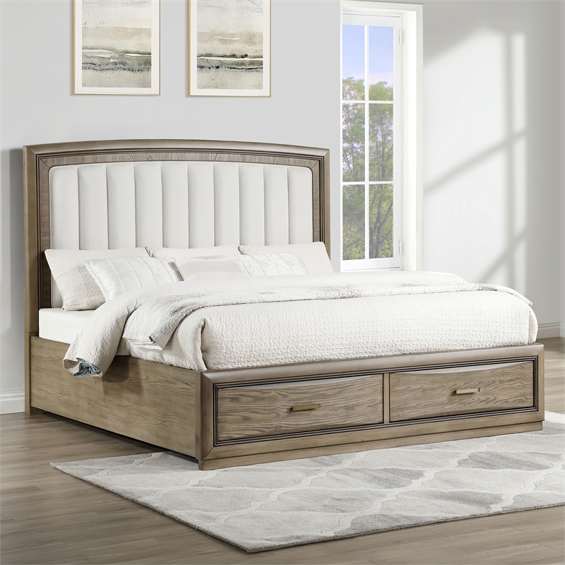 Steve Silver Sonoma 4-Piece King Bedroom Set in Gray