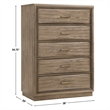 Steve Silver Sonoma 5-PieceKing Bedroom Set in Gray