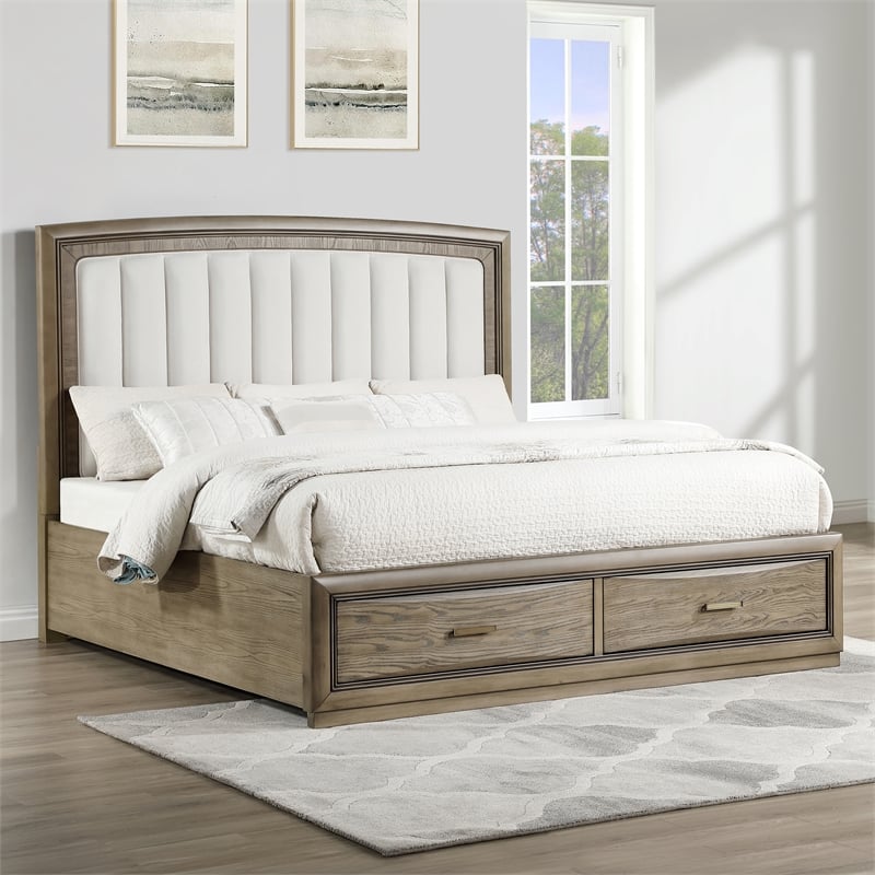 Steve Silver Sonoma 3 pc Queen Bedroom Set (2 nighstands+bed) in Gray