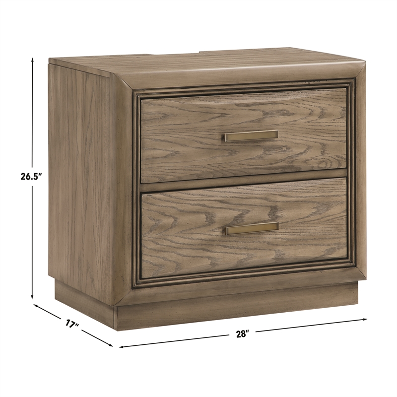 Steve Silver Sonoma 3 pc Queen Bedroom Set (2 nighstands+bed) in Gray