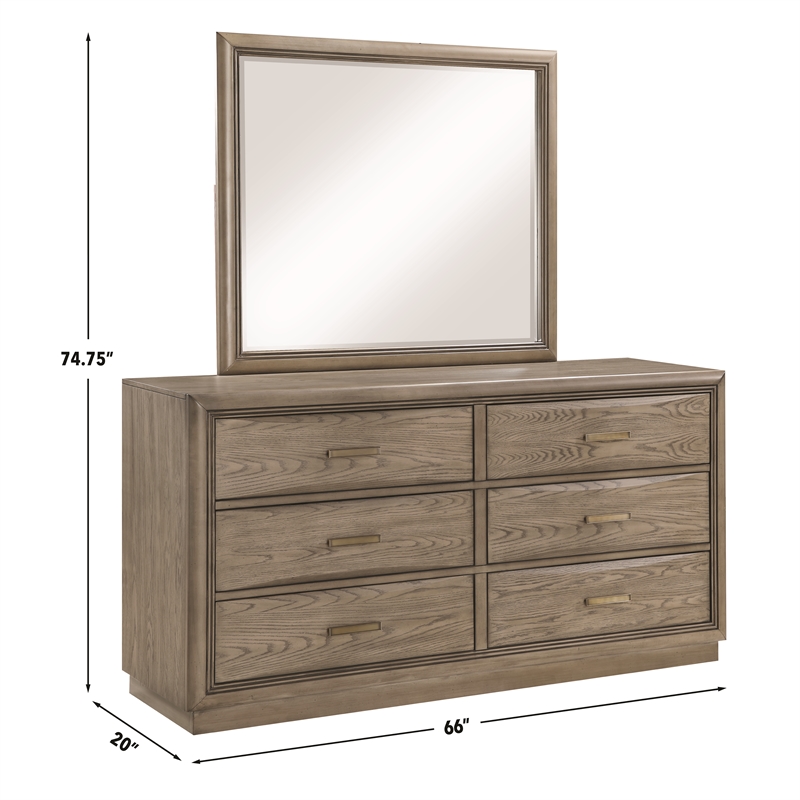 Steve Silver Sonoma 4-Piece Queen Bedroom Set in Gray