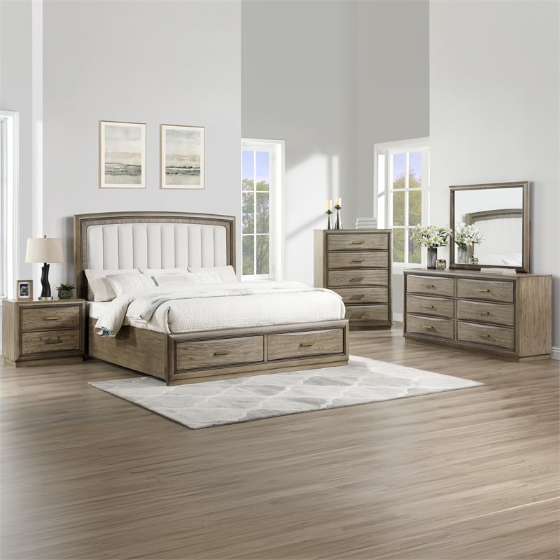 Steve Silver Sonoma 5-Piece Queen Bedroom Set in Gray