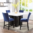Steve Silver Camila Square 5PC Counter Dining Set with Blue Chairs