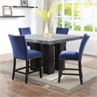 Steve Silver Camila Square 5PC Counter Dining Set with Blue Chairs