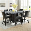 Steve Silver Camila Square 7PC Counter Dining Set with Black Chairs