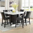 Steve Silver Camila Square 7PC Counter Dining Set with Black Chairs