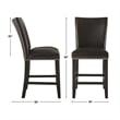 Steve Silver Camila Square 9PC Counter Dining Set with Black Chairs