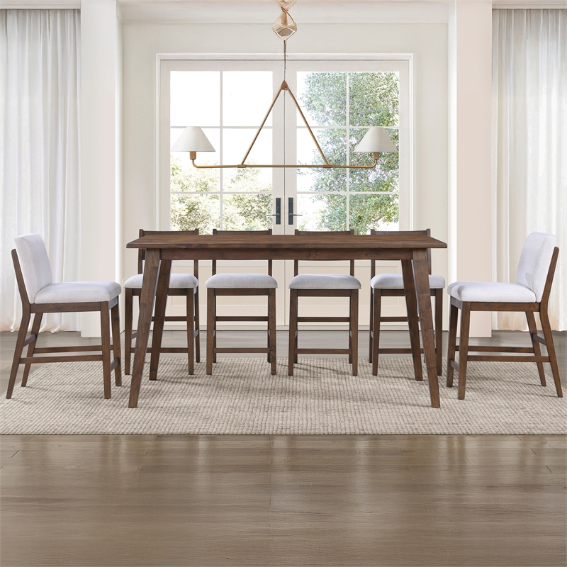 Steve Silver Canton 7PC Counter Dining Set in Brown
