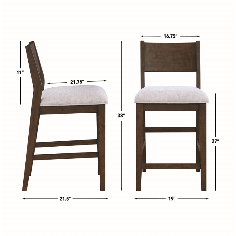 Steve Silver Canton Counter 5PC Dining Set in Brown