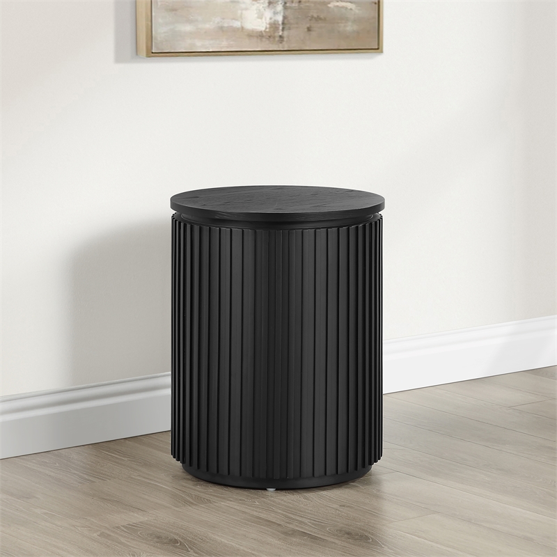 Steve Silver Colvin Round End Tablein Black Finish