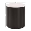 Steve Silver Colvin Round End Table in Black Finish