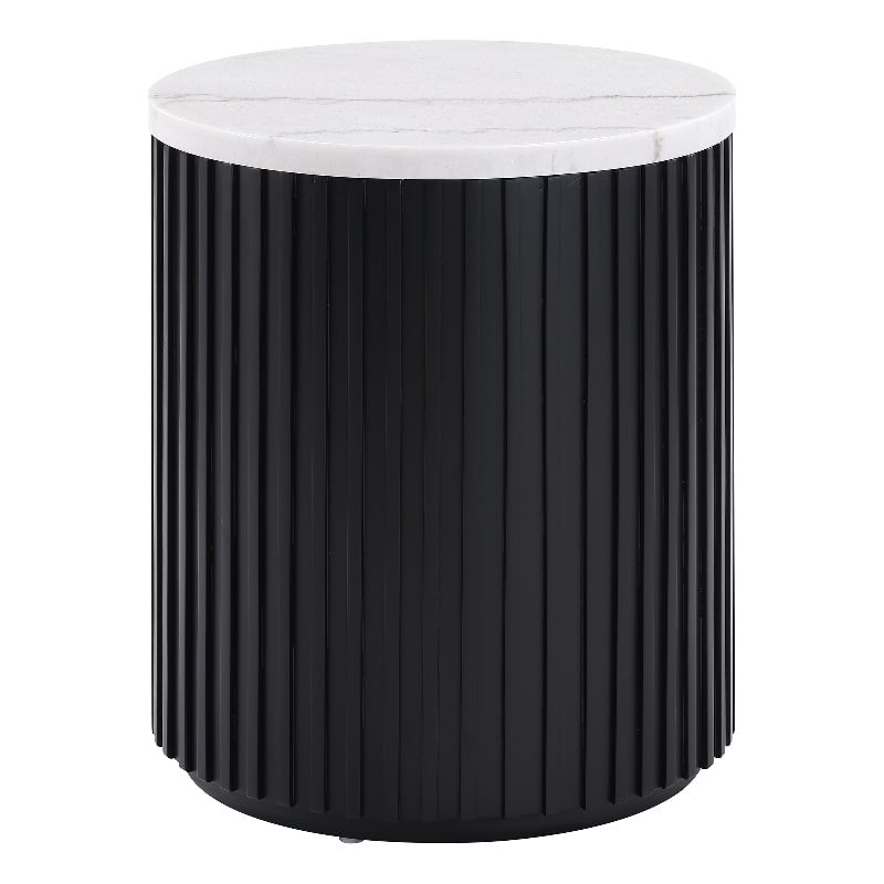 Steve Silver Colvin Round End Table in Black Finish