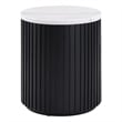 Steve Silver Colvin Round End Table in Black Finish
