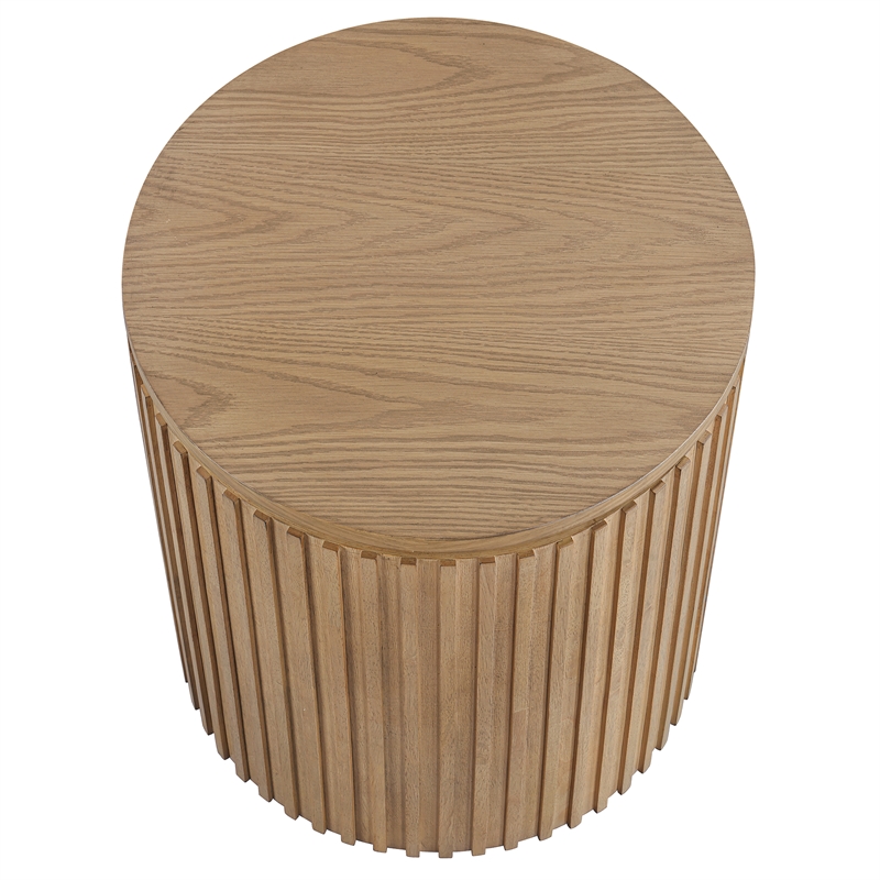 Steve Silver Colvin Round End Table in Toffee Finish
