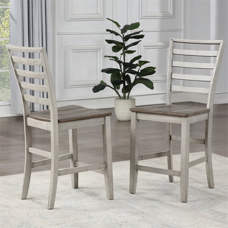 Steve Silver Abacus 5pc Counter Dining Set in Gray