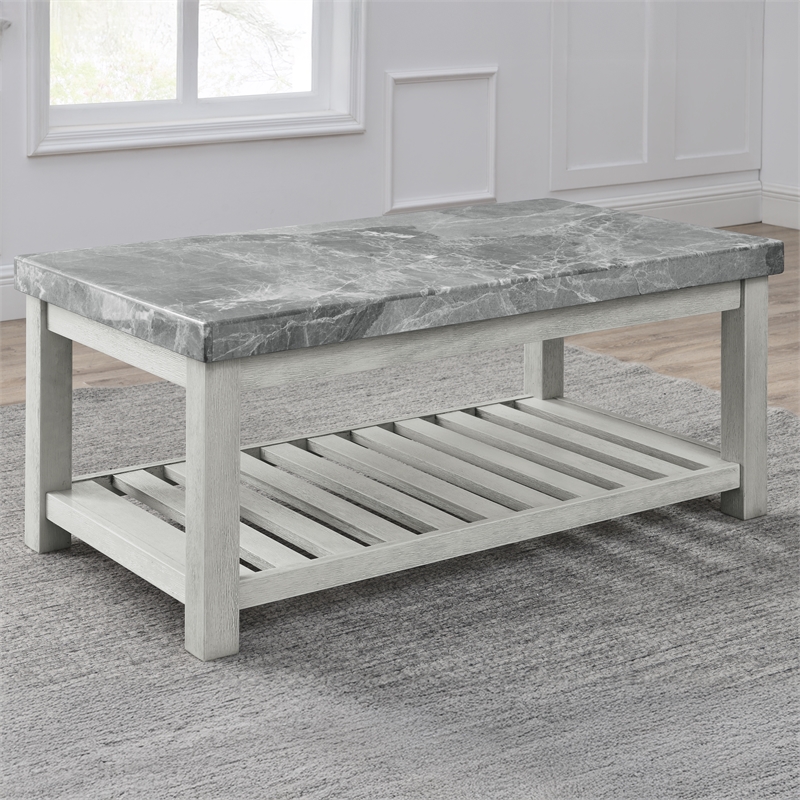 Steve Silver Canova 3PC Coffee End Table Set in White