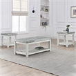 Steve Silver Canova 3PC Coffee End Table Set in White