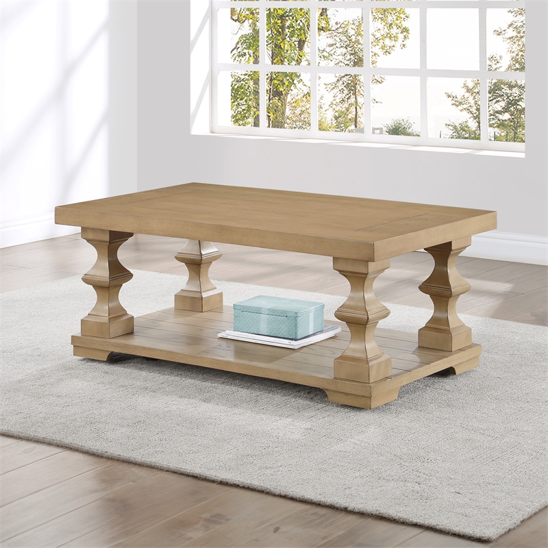 Steve Silver Dory 3-Piece Round Coffee & End Table Set Sand