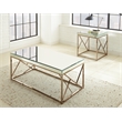 Steve Silver Evelyn 3pc Coffee & End Table Set in Tan