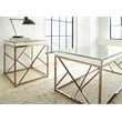 Steve Silver Evelyn 3pc Coffee & End Table Set in Tan