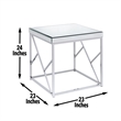 Steve Silver Evelyn 3pc Coffee Table Set in Gray