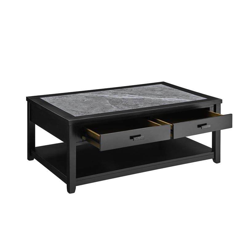 Steve Silver Garvine Coffee & End Table Set (C+2E) in Black