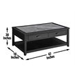 Steve Silver Garvine Coffee & End Table Set (C+2E) in Black