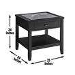 Steve Silver Garvine Coffee & End Table Set (C+2E) in Black