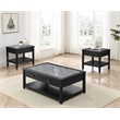 Steve Silver Garvine Coffee & End Table Set (C+2E) in Black