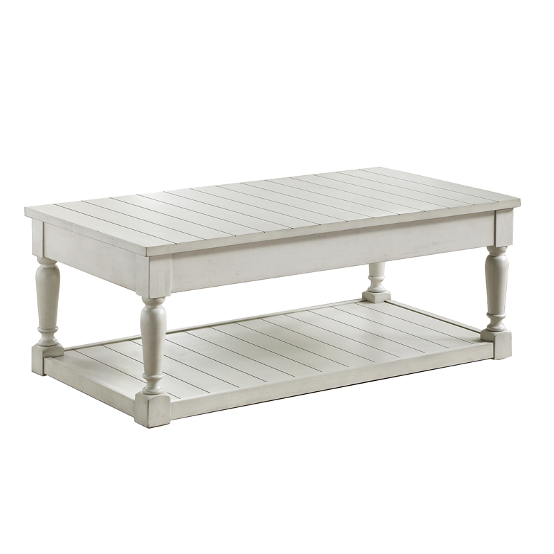 Steve Silver Hemingway 3pc Coffee Table Set in White