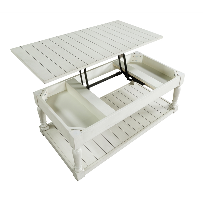 Steve Silver Hemingway 3pc Coffee Table Set in White
