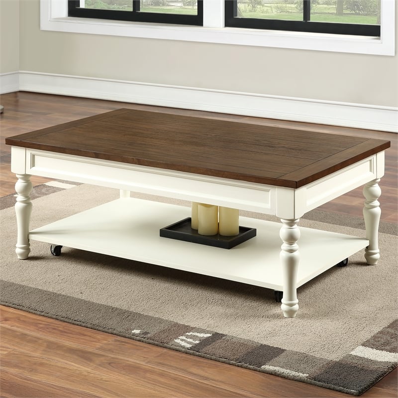 Steve Silver Joanna 3pc Two End & One Coffee Table in White