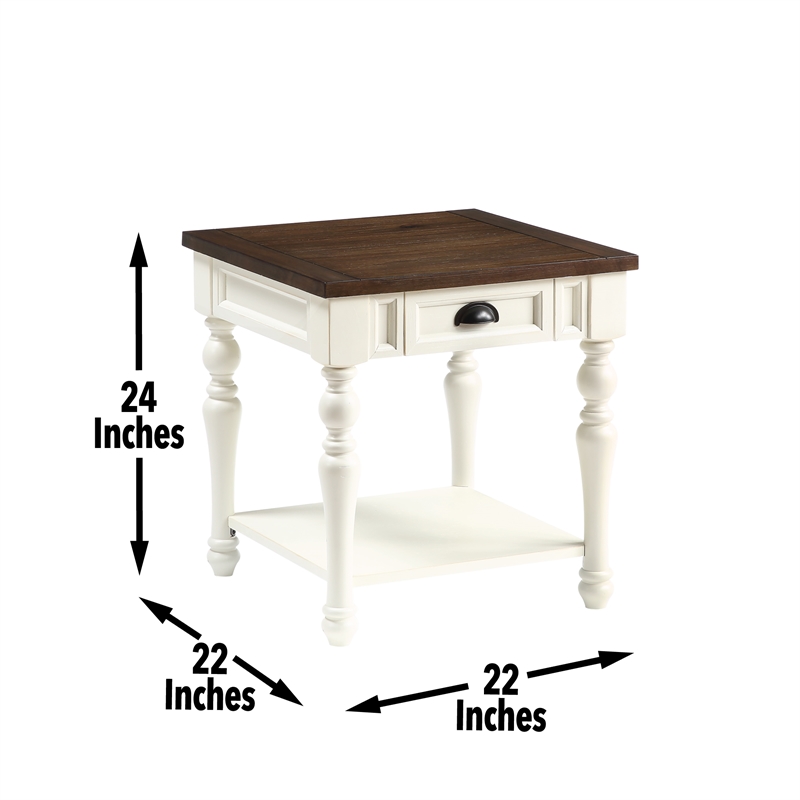 Steve Silver Joanna 3pc Two End & One Coffee Table in White