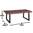 Steve Silver Jennings Live Edge 3pc Coffee & End Table Set in Brown