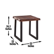 Steve Silver Jennings Live Edge 3pc Coffee & End Table Set in Brown