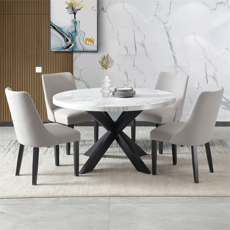 Steve Silver Xena 5pc Dining Set in Black