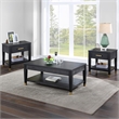 Steve Silver Yves 3PC Cofee End Table Set in Black
