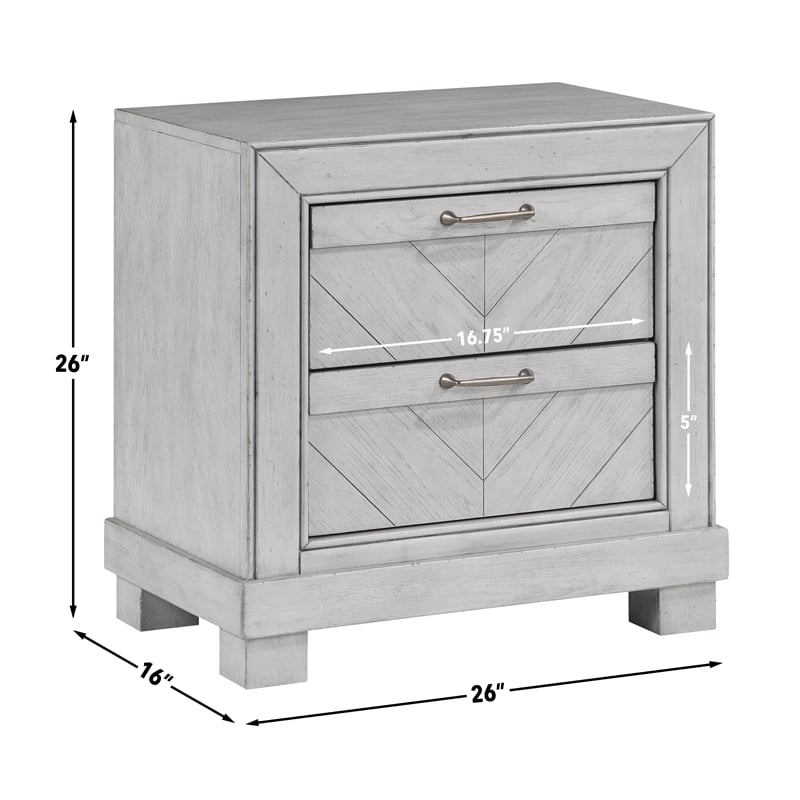 Steve Silver Montana 4-Piece King Bedroom Set in Gray