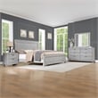 Steve Silver Montana 4-Piece King Bedroom Set in Gray