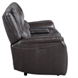 Steve Silver Alexandria Leather Power Reclining Love Seat in Brown