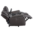 Steve Silver Alexandria Leather Power Reclining Love Seat in Brown