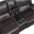 Steve Silver Alexandria Leather Power Reclining Love Seat in Brown