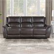 Steve Silver Alexandria Leather Power Reclining Sofa in Brown