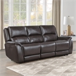 Steve Silver Alexandria Leather Power Reclining Sofa in Brown