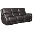 Steve Silver Alexandria Leather Power Reclining Sofa in Brown