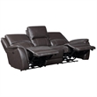 Steve Silver Alexandria Leather Power Reclining Sofa in Brown