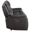 Steve Silver Alexandria Leather Power Reclining Sofa in Brown