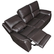 Steve Silver Alexandria Leather Power Reclining Sofa in Brown